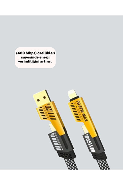 ZERO LAND Sptrns Smartphone Tablet Laptop Compatible 65W Powerful (203340) Data Cable