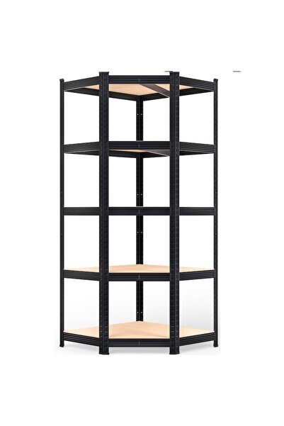 monzana Raft metalic de depozitare, Monazana, colțar, negru, oțel, 180x70x40c...