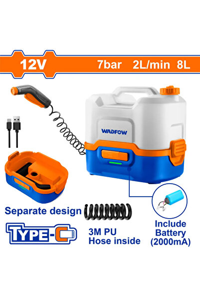 WADFOW 12V Battery Pressure Washer - WQX2512