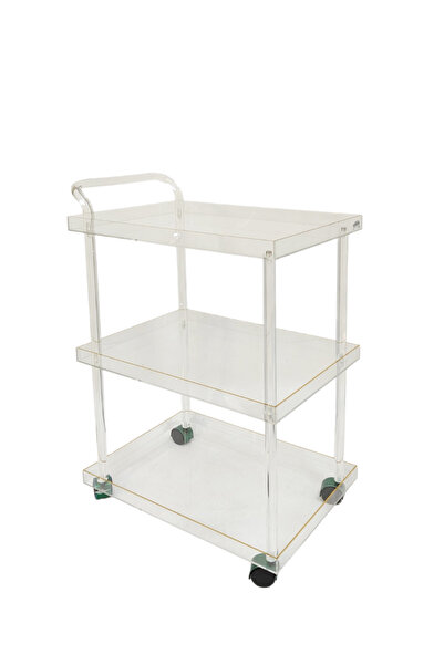 Living Acrylic Trolley 3-Tier Rectangular – Practical, Durable, Multi-Purpose