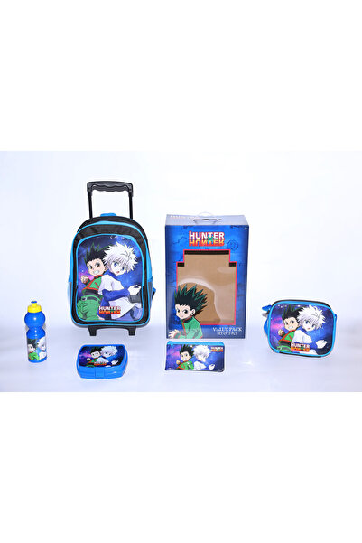 Hunter x Hunter x DCMJ مجموعة هانتر x هانتر ٥ في ١ - حقيبة ترولي مقاس ١٦ بوصة...