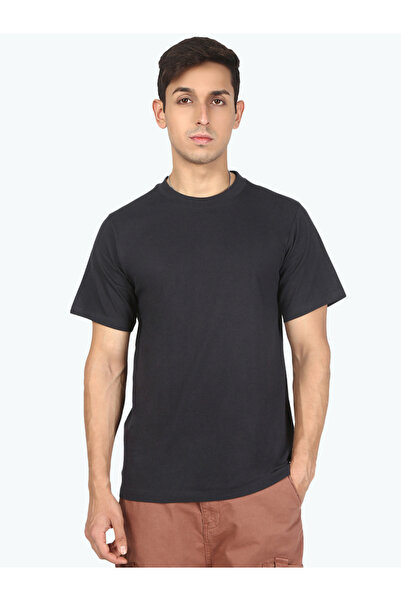 Bene Kleed By Styli Men Charcoal Solid Regular Fit T-Shirt