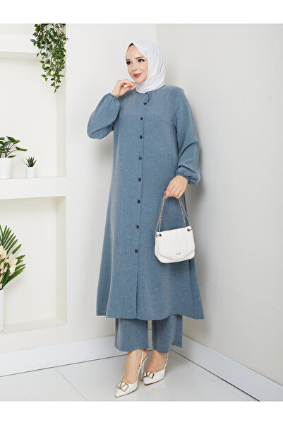 Rüyam Moda Shirt and Pants Double Gökçe Set