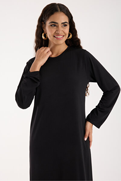 MODA VUSLAT Kadın Uzun Kollu Siyah İçlik