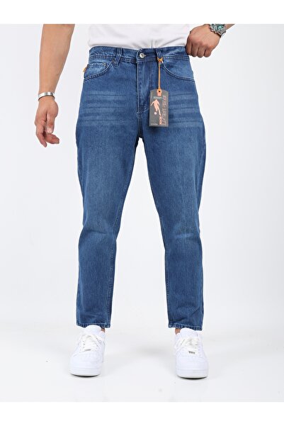 Penaltı بنطلون جينز رجالي قابل للغسل بتصميم بوي فريند باللون الأزرق