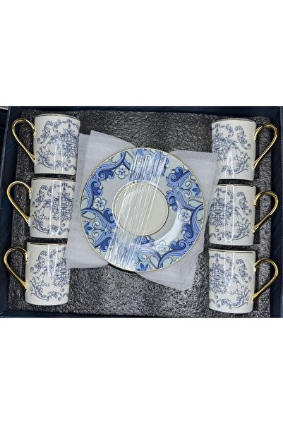 JUVIA JV16 Lüks Porselen 6 Kişilik Kahve Takımı