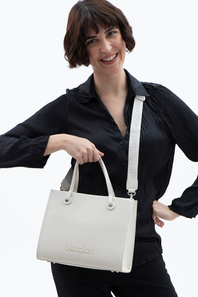 United Colors of Benetton Geantă de mână și crossbody pentru femei BNT1515 - Alb