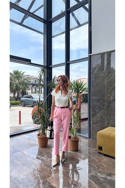 GAMZE ALPTEKİN Zr Original Brand Carrot Pants Fabric Trousers