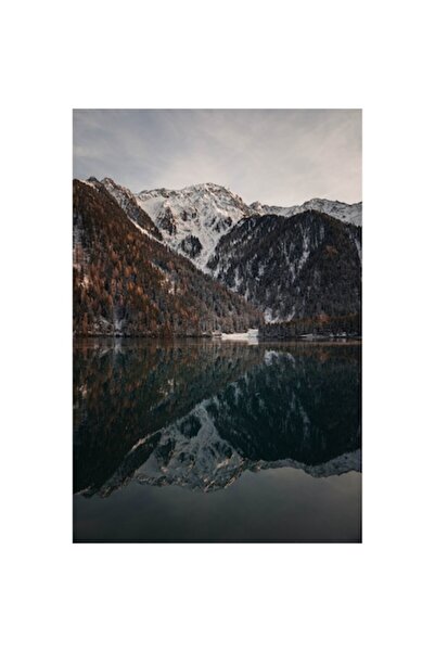 OEM Tablou Canvas, Peisaj cu munti si lac, 100x70 cm