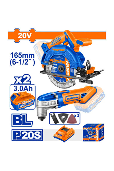 WADFOW 20V Wood Chipper with 20V Multi-Purpose Rocket — WOS240981 (Product includes 2 batteries and charger)