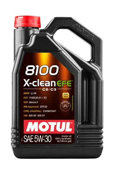 Motul 8100 X-Clean Efe 5W-30 4 Lt Motor Yağı