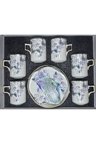 JUVIA JV13 Lüks Porselen 6 Kişilik Kahve Takımı