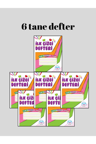 ParPali Yayıncılık Güzel Yazı Defteri 6'lı Set – Kılavuz Çizgili | 32 Sayfa | 1. Sınıf Yazı Öğrenme