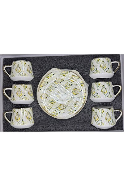 JUVIA JV22 Lüks Porselen 6 Kişilik Kahve Takımı