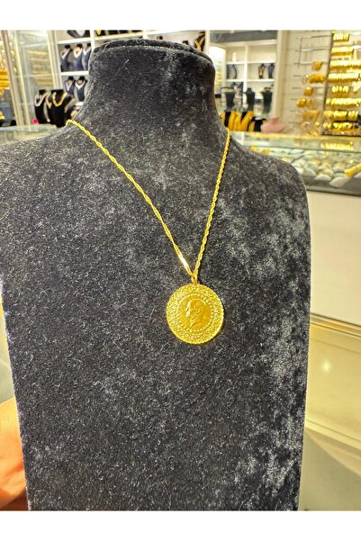 imitasyon dünyası 22 Ayar Altın Kaplama Tarihli Yarımlı Kolye Ucu (sadece uç gönderilmektedir)