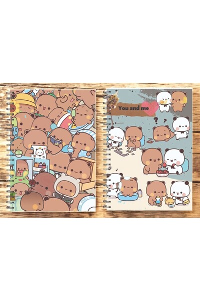 nihonwosekai 2 Pcs Bubu Dudu A5 Anime Spiral Notebook 50 Sheets