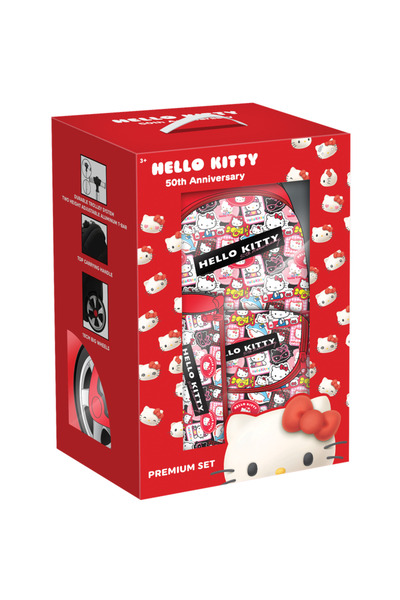 SANRIO Hello Kitty 3-Piece Big Wheel Trolley Bag Set – Premium School Travel Luggage for Girls with