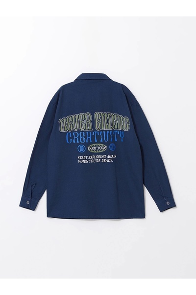 LC Waikiki LCW Kids Lacivert Rahat Kalıp Erkek Çocuk Gömlek Ceket