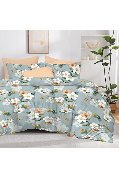 TextiLici Lenjerie de pat 6 piese TextiLici, cearceaf pentru pat 220 x 240 cm, cearceaf pentru pilota 200 x 22