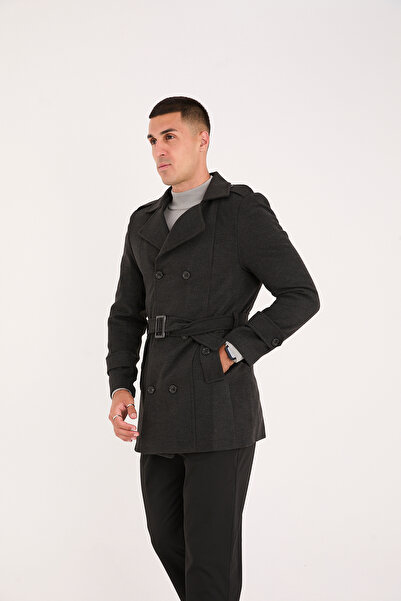 DC DRESS UP CLUB Men's Short Trenckot Coat