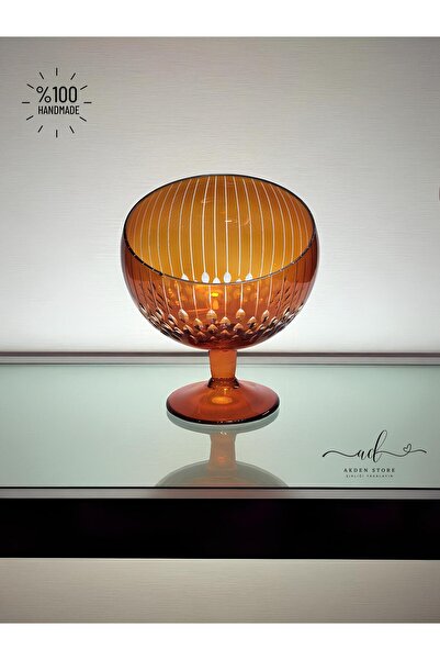 AKDEN STORE Kristal Dekor Ayaklı Çerezlik / Sunumluk / Meyve Kasesi