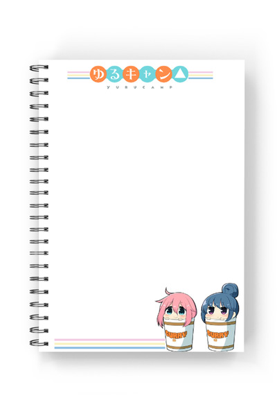 nihonwosekai 2 Pcs Yuru Camp A5 Anime Spiral Notebook 50 Sheets