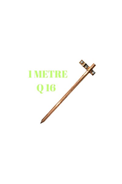 Q16 COPPER PLASTERING 1MT GROUNDING ROD INCLUDING CLAMP