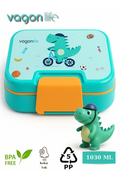 Vagonlife Yeni Nesil Çocuk Beslenme Kutusu İki Katlı - Bölmeli Lunch Box - 10...