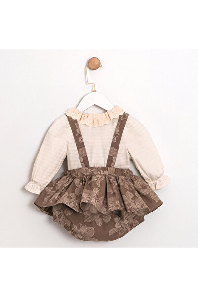 ministok Dina Bowknot Baby Girl Salopet Set