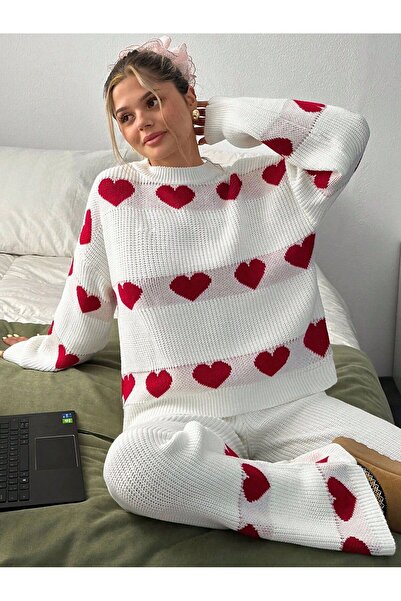 DEHA textile Red Heart Knitwear Set