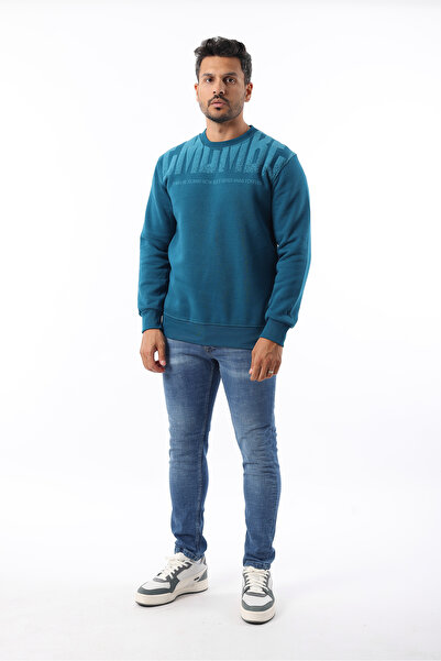 Rodrigo Unisex Regular Fit Cotton Soft Textured Printed Crew Neck Sweatshirt with Fleece Inside