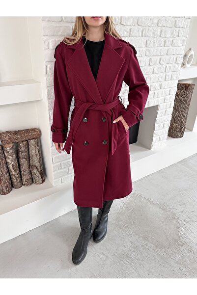 Ekim Store Buttoned Coat with Belted Sleeve Detail