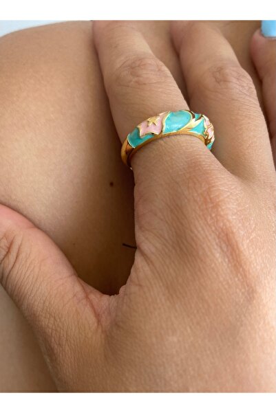 milayk Colorful Ethnic Detailed Ring