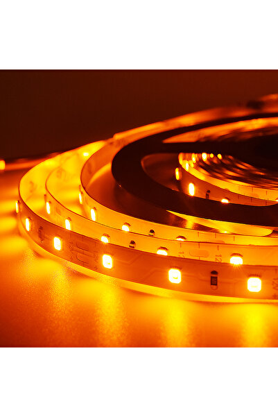 TMA LED AYDINLATMA ŞERİT LED AMBER 2 METRE ÇOK AMAÇLI 12V ADAPTÖR TAK ÇALIŞTI...