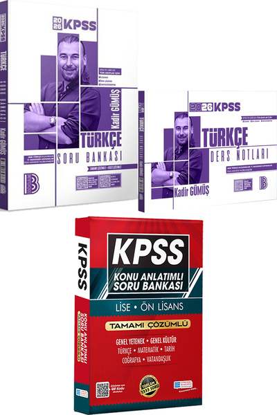 Benim Hocam Yayınları 2026 KPSS Türkçe Tamamı Çözümlü Soru Bankası ve Ders No...