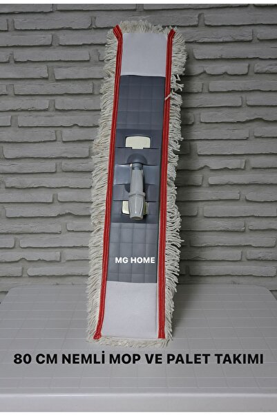 MG HOME 80 Cm Nemli Mop ve Palet Takımı Temizlik Duvar Silme Yer Silme Pratik...
