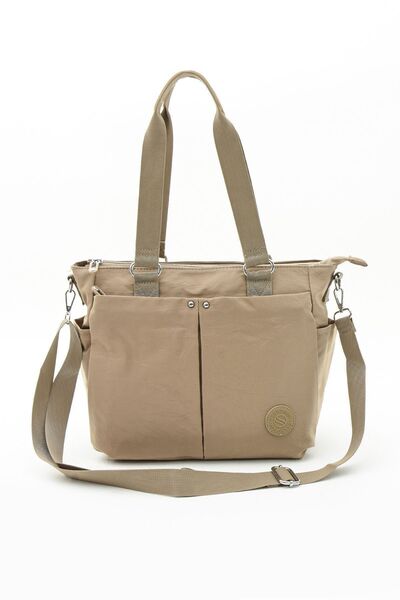 Çanta Trend Women's Multi-Compartment Useful Waterproof Beige Color Hand and Shoulder Bag