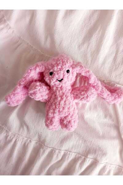 eklektis Minik örgü tavşan - Pembe peluş tavşan