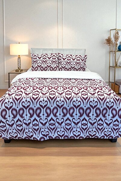 Faiend Cotton Double Duvet Cover Set with Fade-Resistant Anti-Fluffy Fitted Sheets