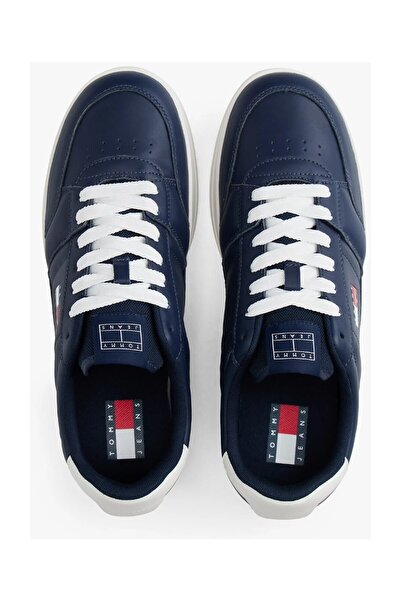 Tommy Hilfiger Erkek The Greenwich Logo Patch'li Kort Sneaker - Lacivert