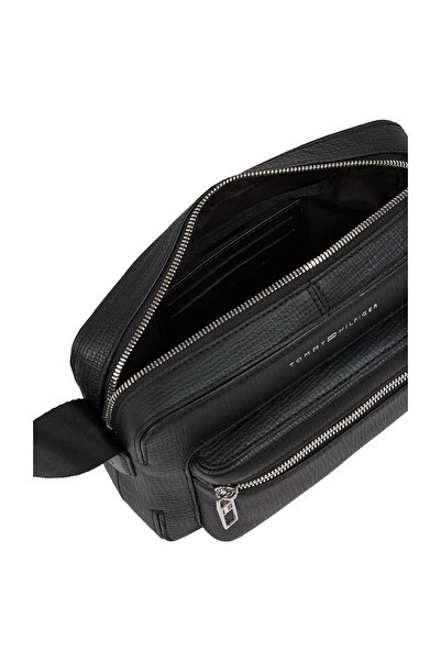 Tommy Hilfiger BIZNESOWA SKÓRZANA TORBA CROSSOVER