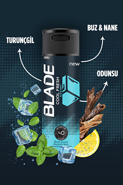 Blade Cool Fresh Erkek Deodorant 6x200 ml Leke Bırakmaz