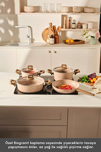 Karaca Biogranit Alice 7 Parça Tencere Seti
