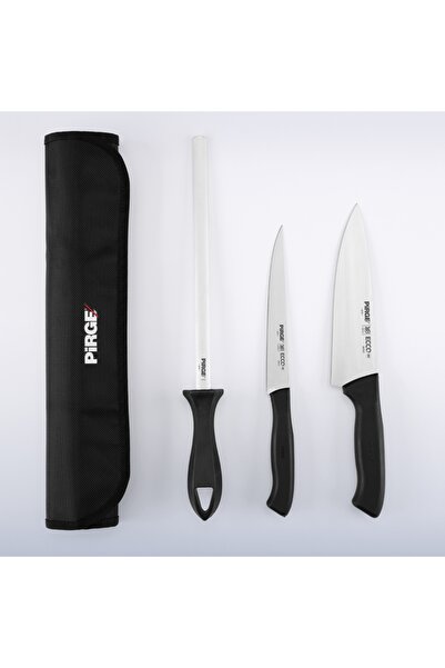 PİRGE ECCO ÇANTALI 3'LÜ BIÇAK SETİ SİYAH 38403