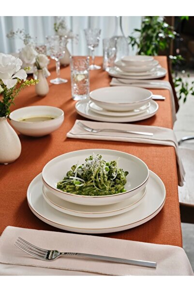 Karaca Red Carpet Collection Stream Bone Merope 53 Parça 12 Kişilik Yemek Takımı Gold
