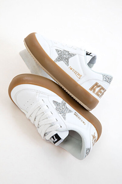 SOHO Beyaz-Gold Çocuk Unisex Sneaker 20837