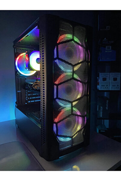 RYZEN GAMİNG OYUNCU PC BİLGİSAYAR KASASI MASAÜSTÜ SET RYZEN 5 RX580 RGB