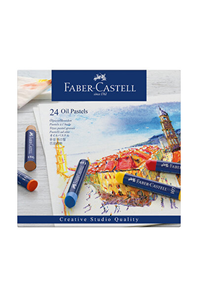 Faber Castell Creative Studio Yağlı Pastel Boya, 24 Renk, Parlak ve Yoğun Ren...