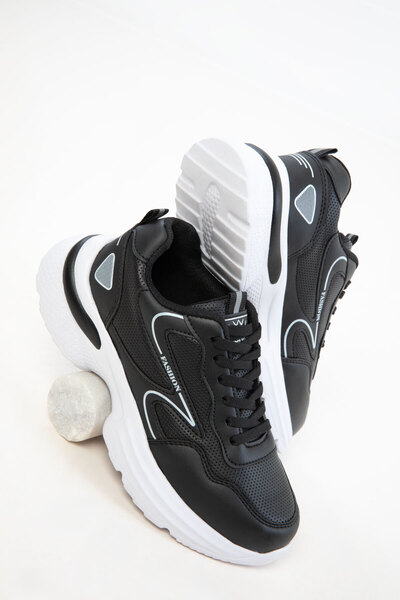 SOHO Czarno-białe damskie trampki 20834