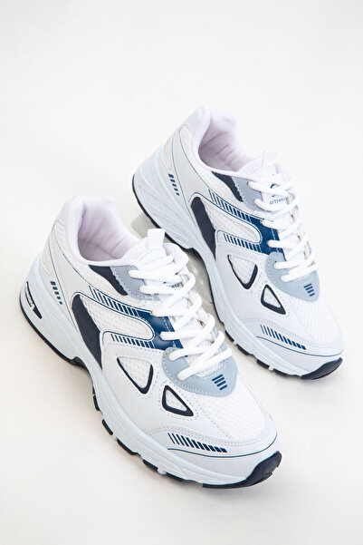 SOHO White-Navy Blue Women's Sneaker 20843